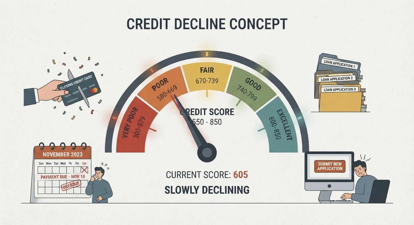 Habits That Quietly Erode a Good Credit Score Over Time