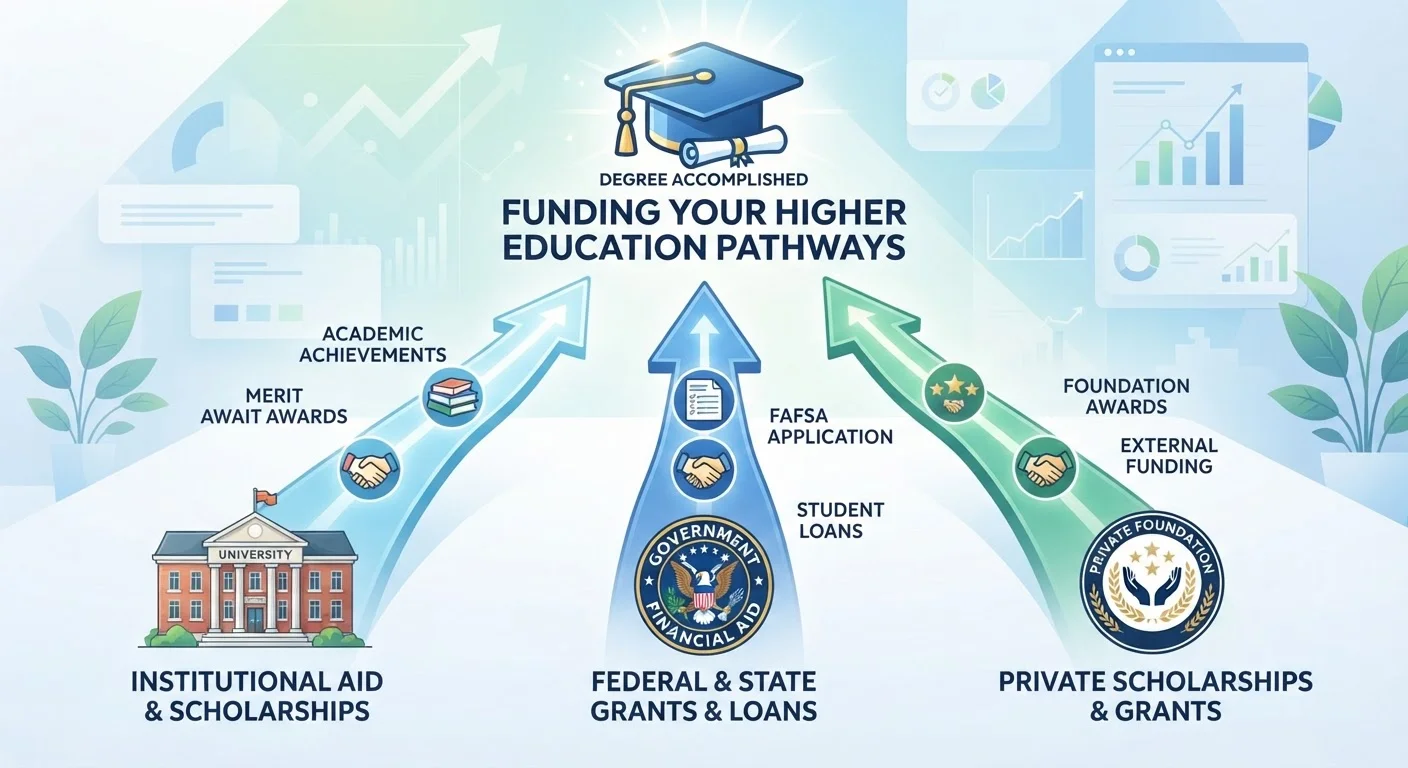 Institutional, Federal, and Private Scholarships: Navigating the Three Main Sources